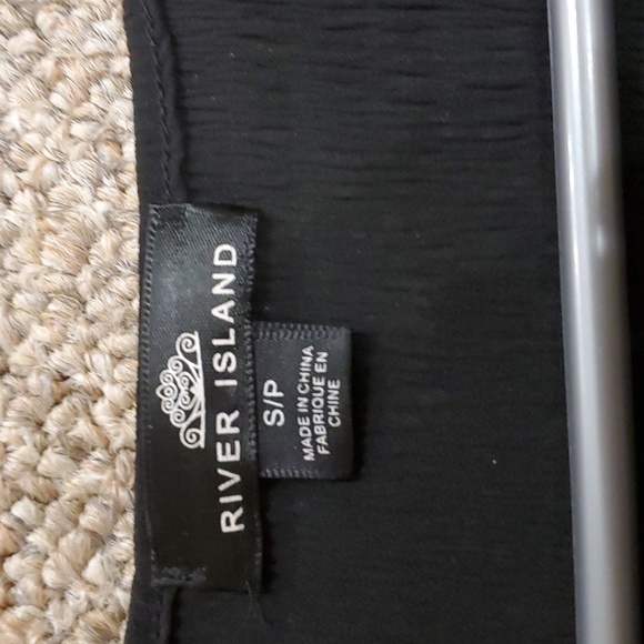 River Island Black And Beige Crochet Dress Size Small EUC - Picture 3 of 9